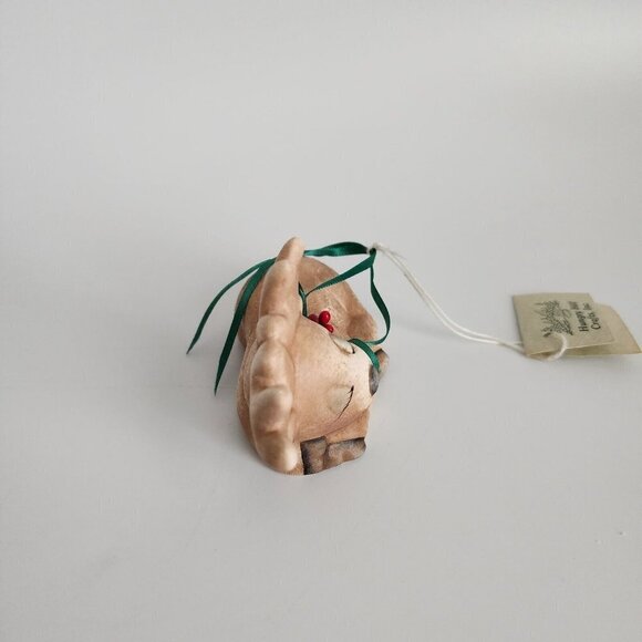 NEW Hungry Hill Crafts, Inc. Sleeping Reindeer Winted Woodland Ceramic Ornaments - Picture 7 of 12